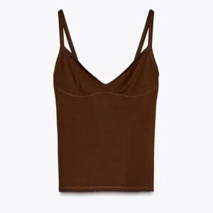 ZARA BROWN TANK TOP